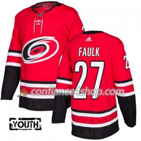 Adidas Maillot de Hockey Carolina Hurricanes Justin Faulk 27 2017-2018 Rouge Authentic - Enfant